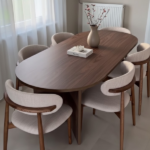 Selsey OVO Wisconsin Walnut Oval Dining Room Table.